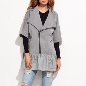 Ruffle Zip Up Jacket